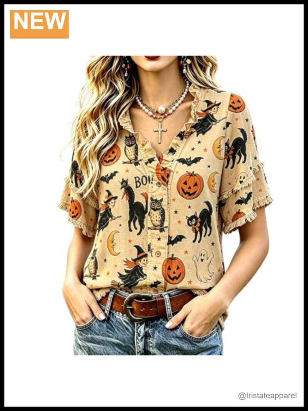 Vintage Floral Cotton Boho Blouse Top with Hollow Lace Trim